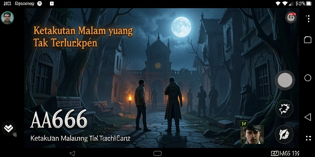 Screenshot dari gameplay horor yang mendebarkan di AA666.