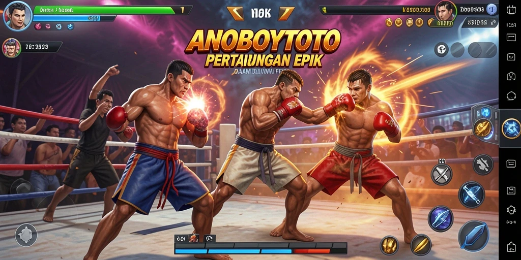 Gameplay ANOBOYTOTO yang seru dan penuh aksi dalam pertarungan Fighting.