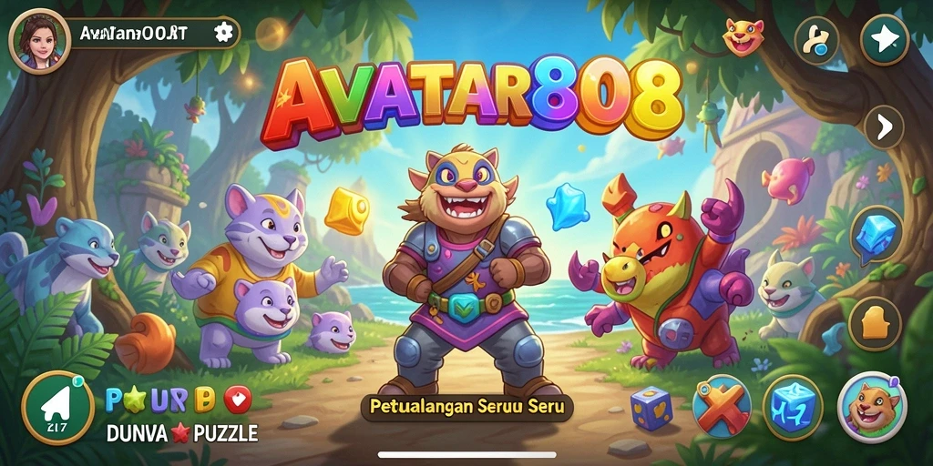 Tampilan screenshot gameplay AVATAR808 yang menarik dan penuh warna.