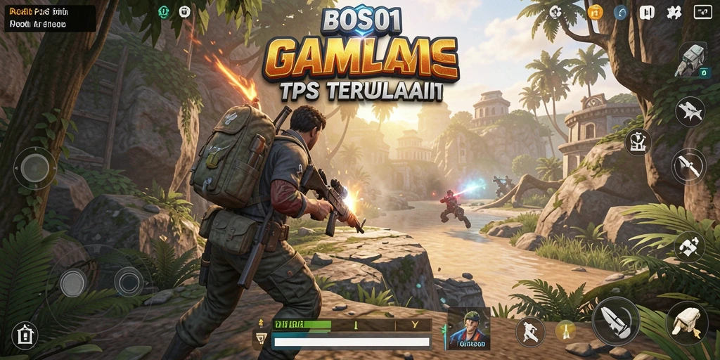 Screenshot gameplay BOS01 yang penuh aksi dan ketegangan.