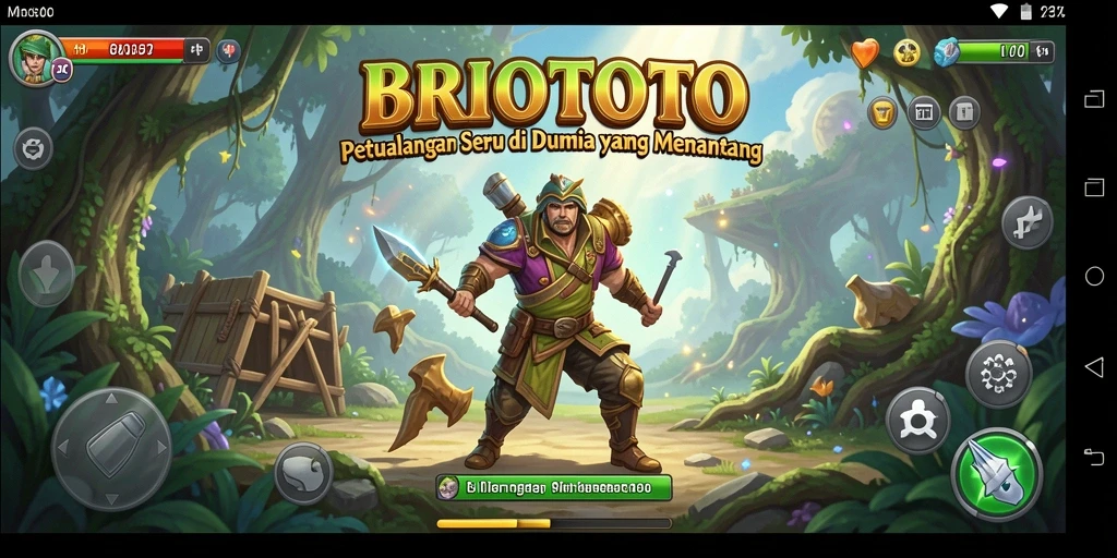 Tampilan gameplay <strong>BRIOTOTO</strong> yang memukau dan menantang dalam dunia petualangan.