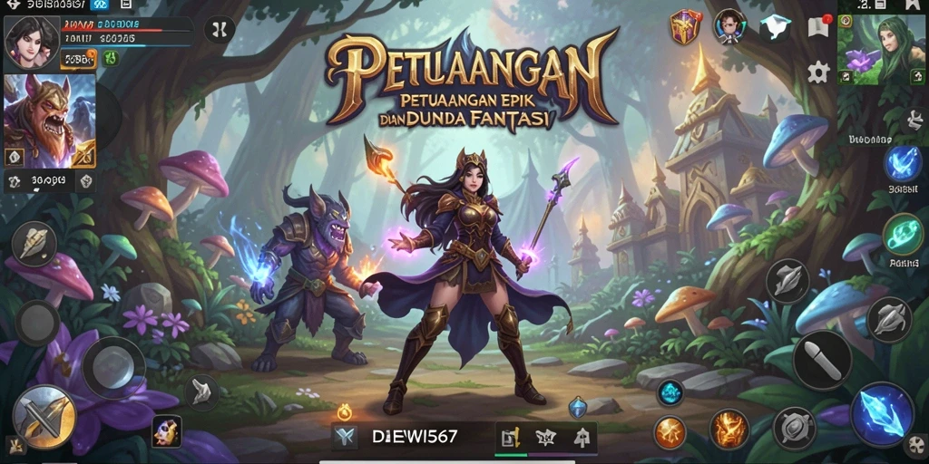 Tampilan gameplay dinamis dan seru dari DEWI567 yang menarik.