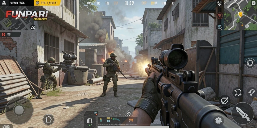 Screenshot dari gameplay seru di FUNPARI.