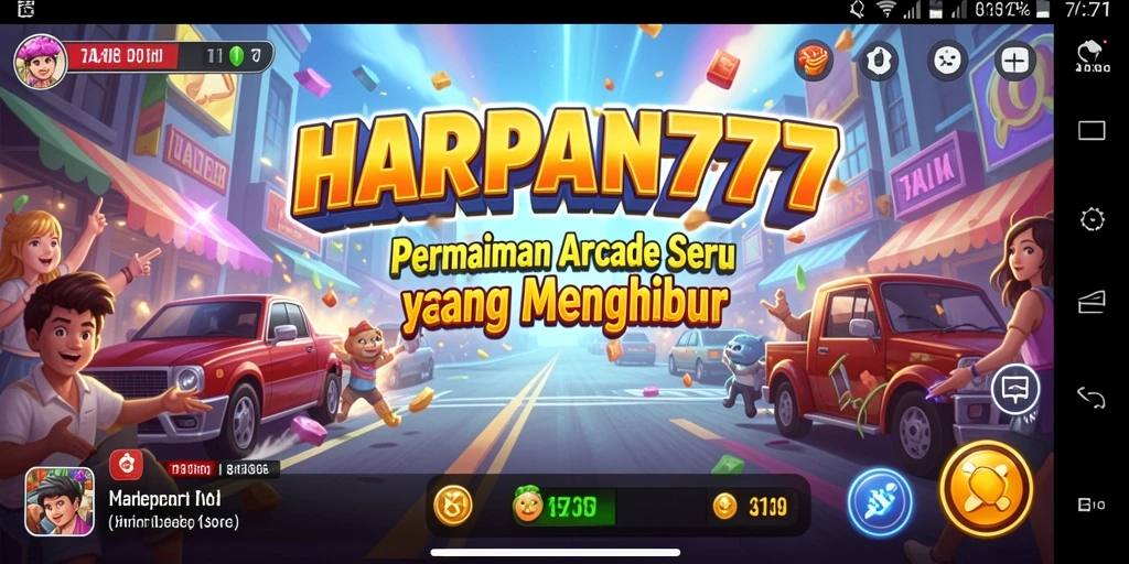 Tampilan screenshot HARAPAN777 menampilkan keseruan gameplay Arcade yang dinamis.