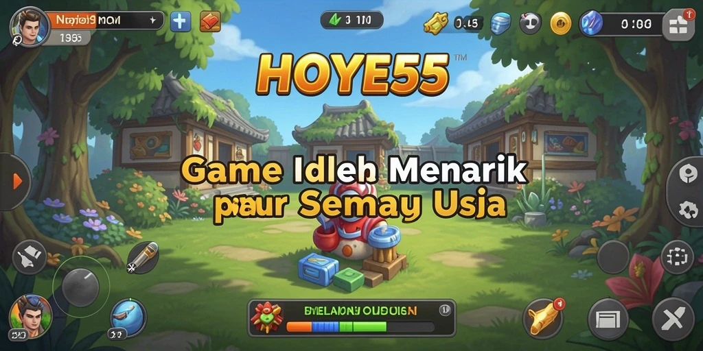 Tampilan gameplay HOYE55 yang menarik dan penuh warna.