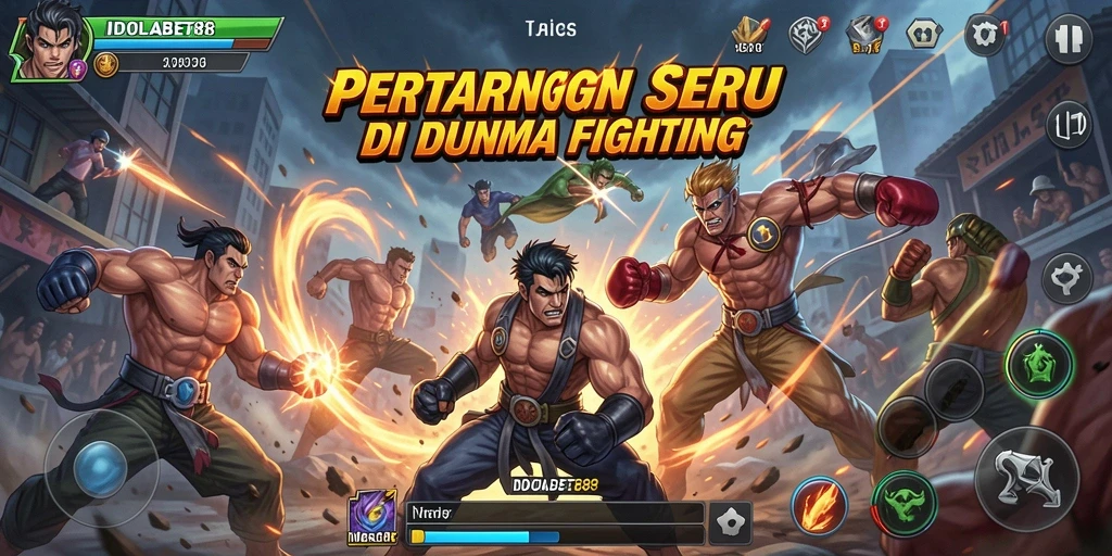 Tampilan mendebarkan dari gameplay Fighting di IDOLABET88.