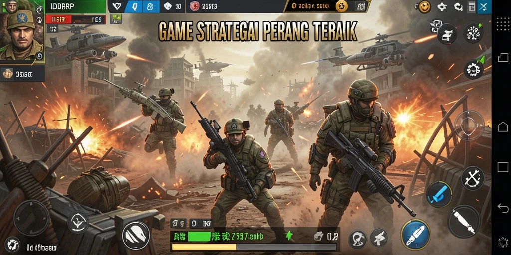 Tangkapan layar gameplay IDRRP yang menampilkan strategi perang yang mendebarkan.