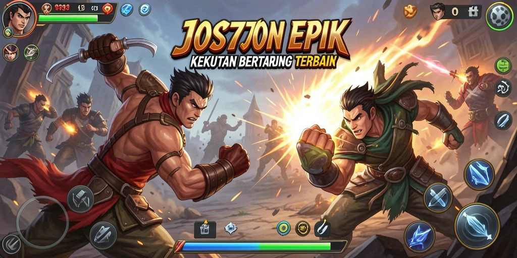 Tangkapan layar menampilkan aksi pertarungan epik JOS77.