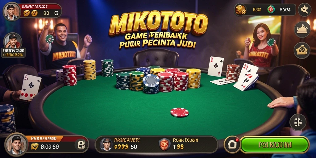 Tampilan gameplay Poker yang seru dan menarik di MIKOTOTO.