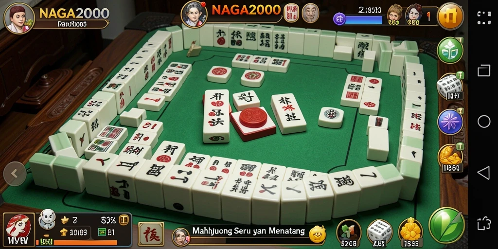 Tampilan gameplay Mahjong yang menarik di NAGA2000.