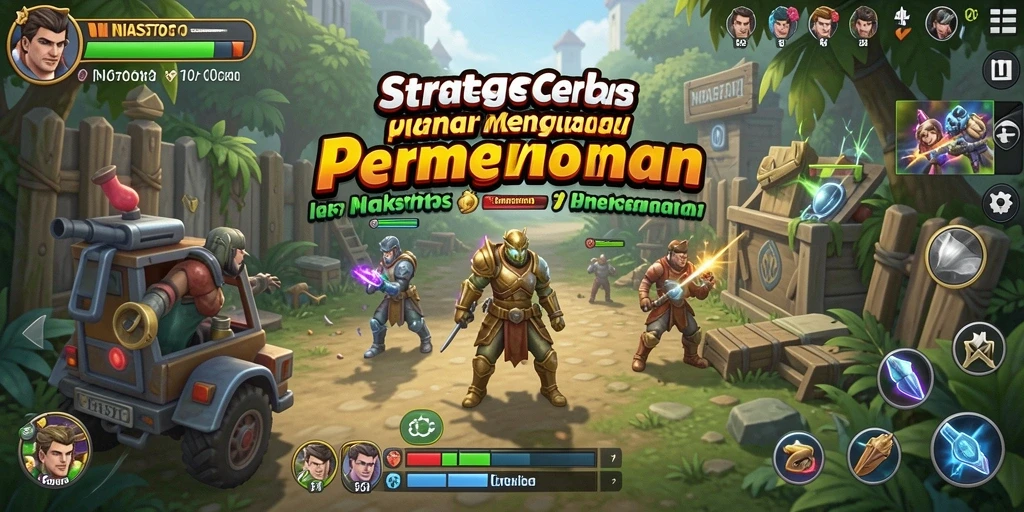 Screenshot utama NIASTOTO menampilkan pertempuran strategi yang intens.