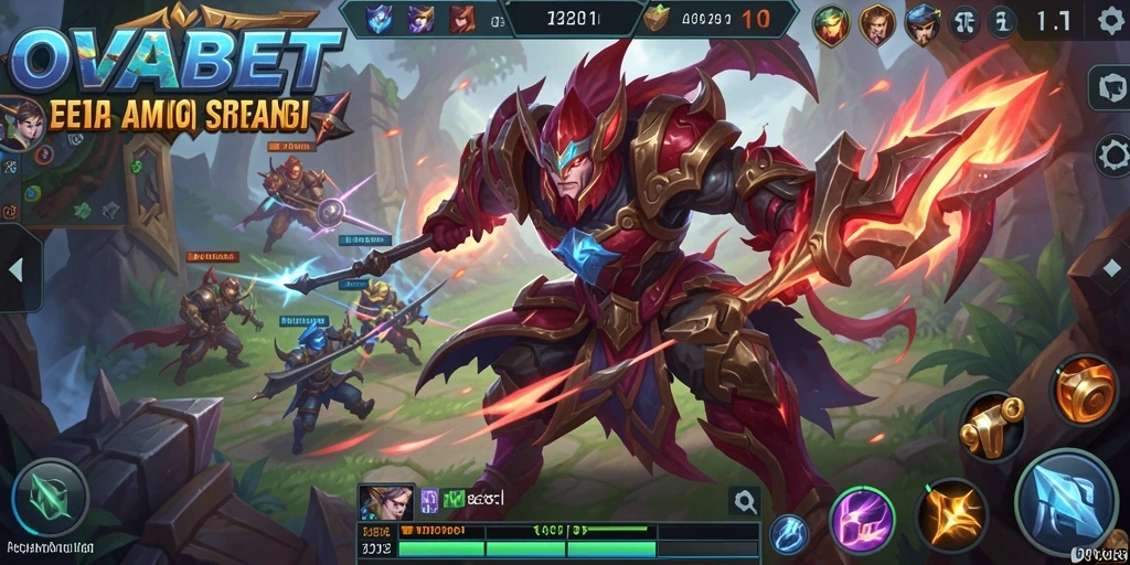 Screenshot gameplay OVABET dengan aksi pertarungan seru.