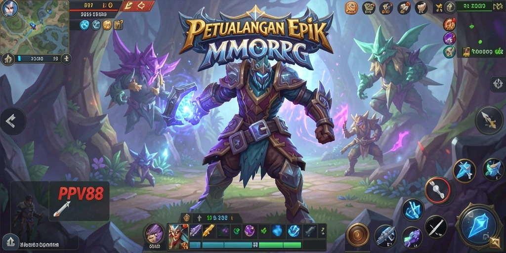 Tampilan gameplay PPV88 yang memukau dalam pertempuran MMORPG.