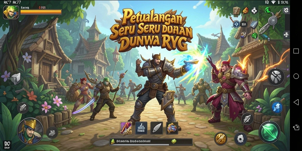 Tangkapan layar menampilkan aksi pertarungan seru dalam RK77.