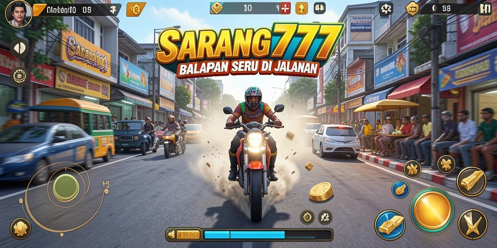 Tampilan gameplay balapan intens di SARANG777.