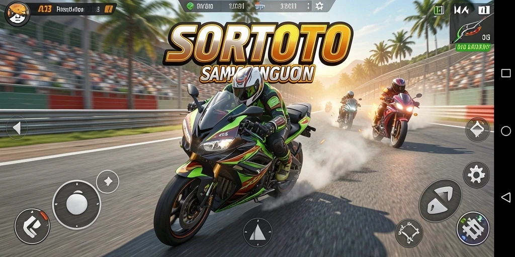 Gameplay menegangkan balapan motor di SORTOTO.