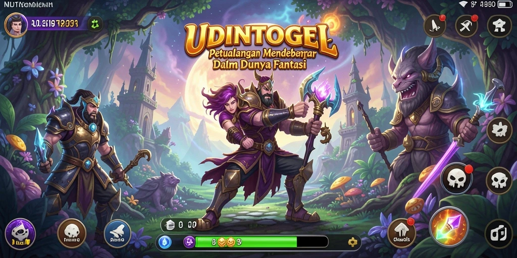 Tampilan gameplay menarik dalam petualangan seru UDINTOGEL.