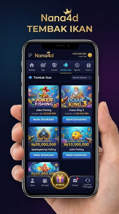 Tampilan awal aplikasi nana4d yang menarik.